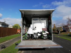 Herley davidson motor bike and full load